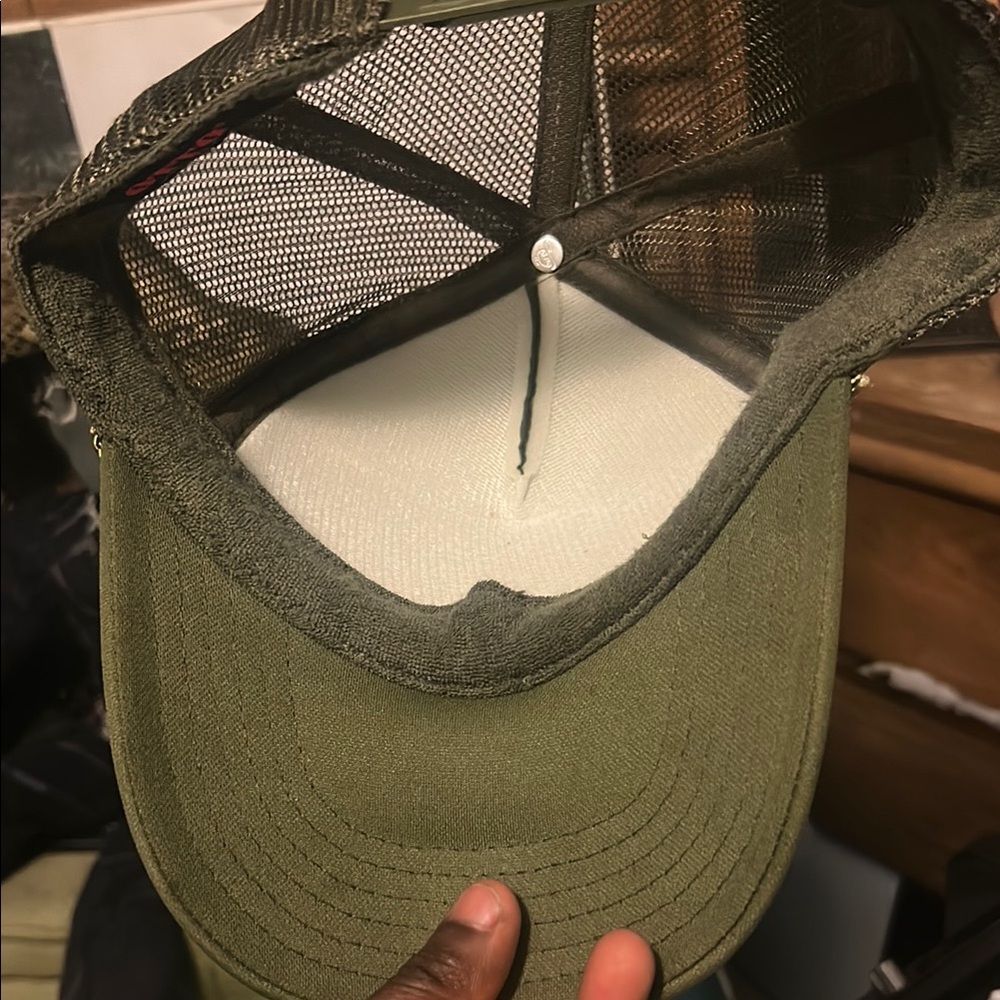 Green Trucker Hat with Motivational Text - Picture 3 of 4